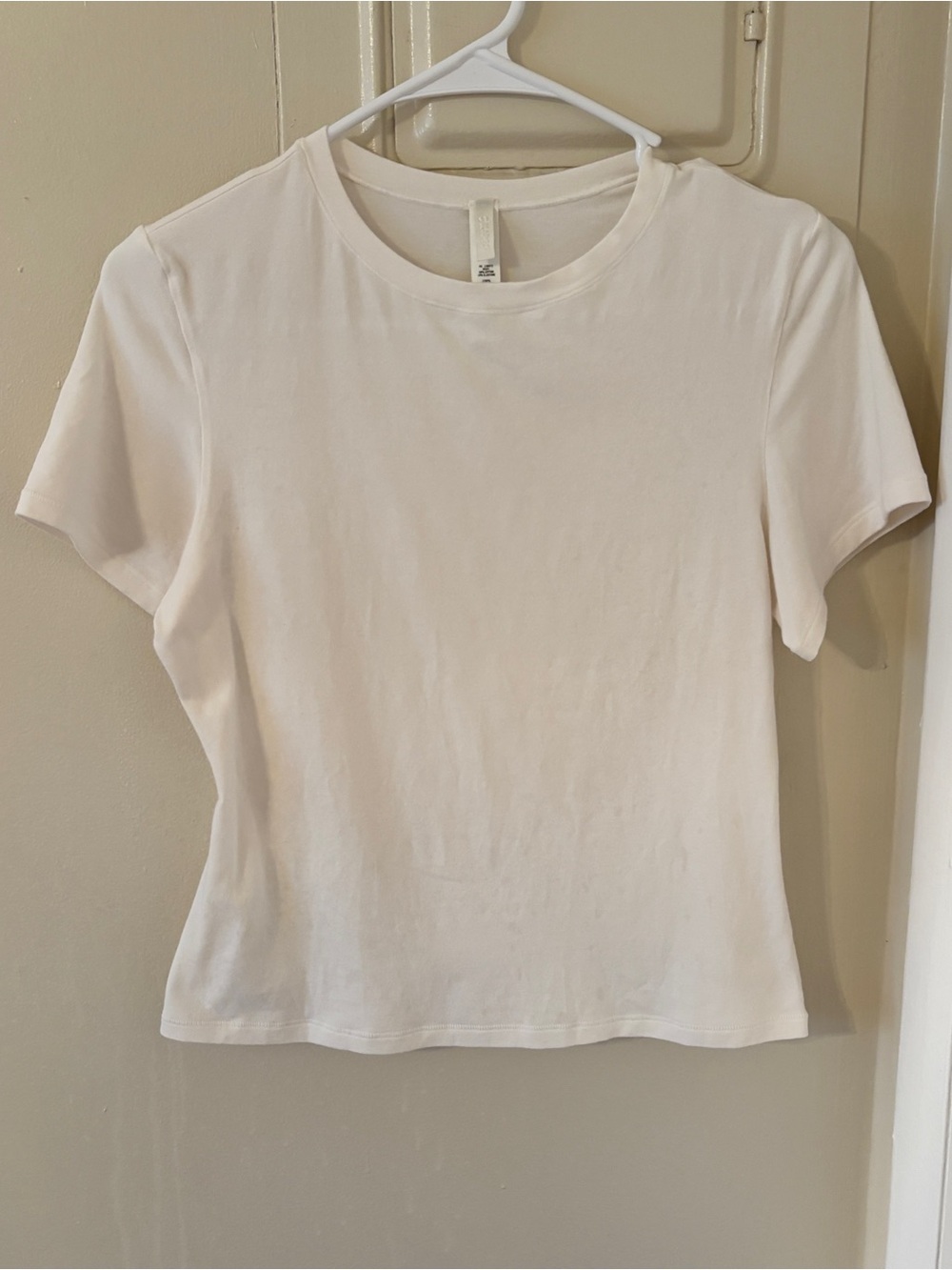 Skims Classic White Crewneck Tee
